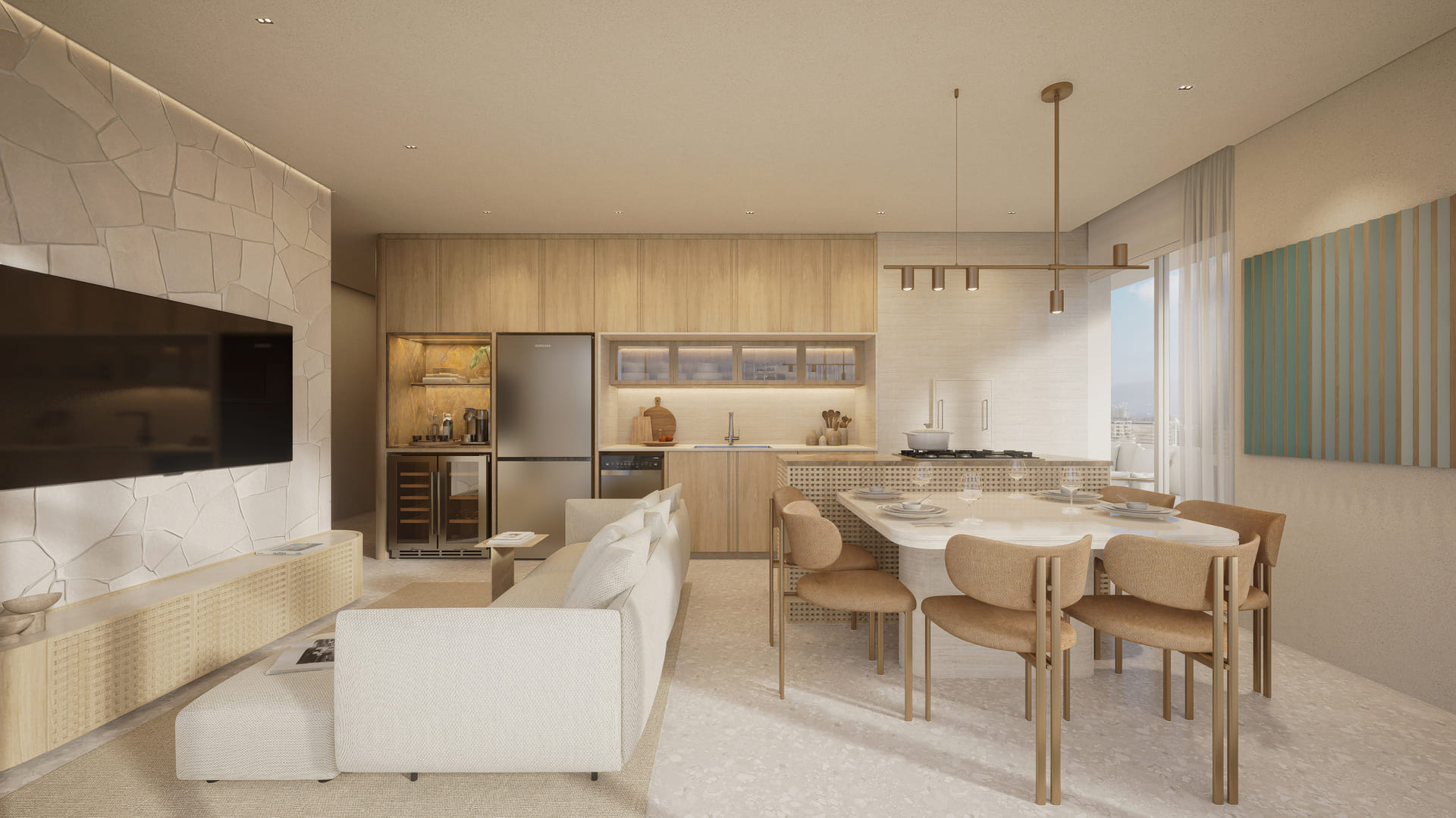 APTO 2 SUÍTES - LIVING