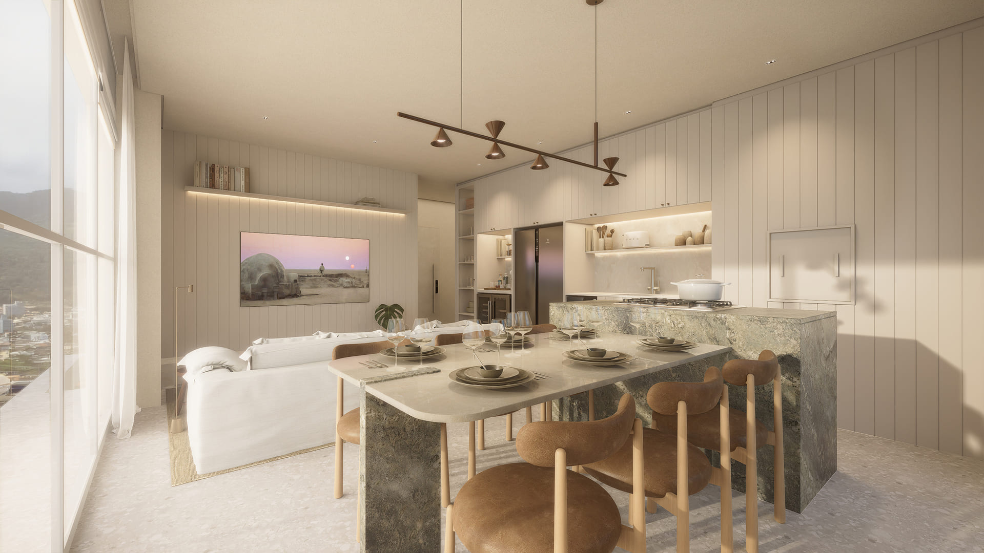 APTO 3 SUÍTES - LIVING